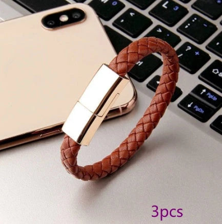 Braided Leather Bracelet Charger