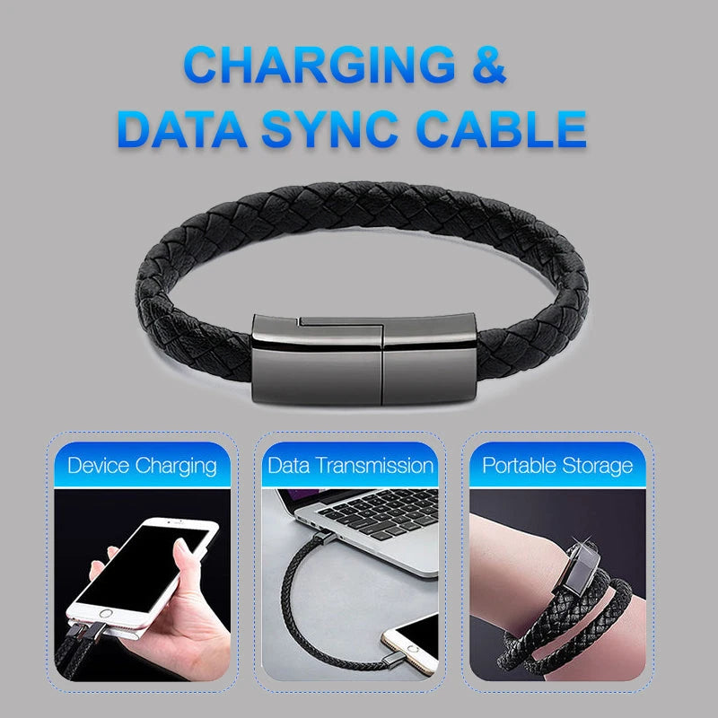 Braided Leather Bracelet Charger