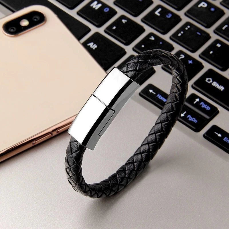 Braided Leather Bracelet Charger