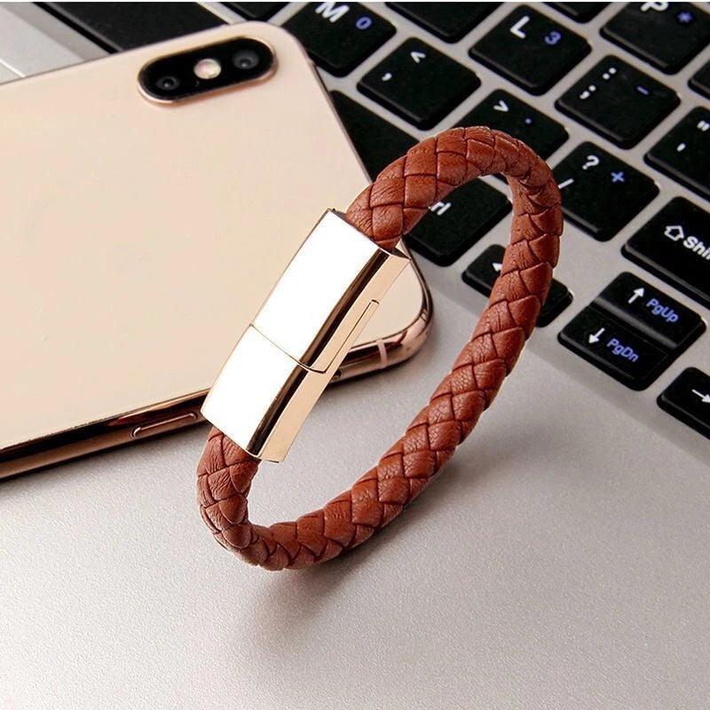 Braided Leather Bracelet Charger