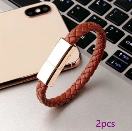 Braided Leather Bracelet Charger