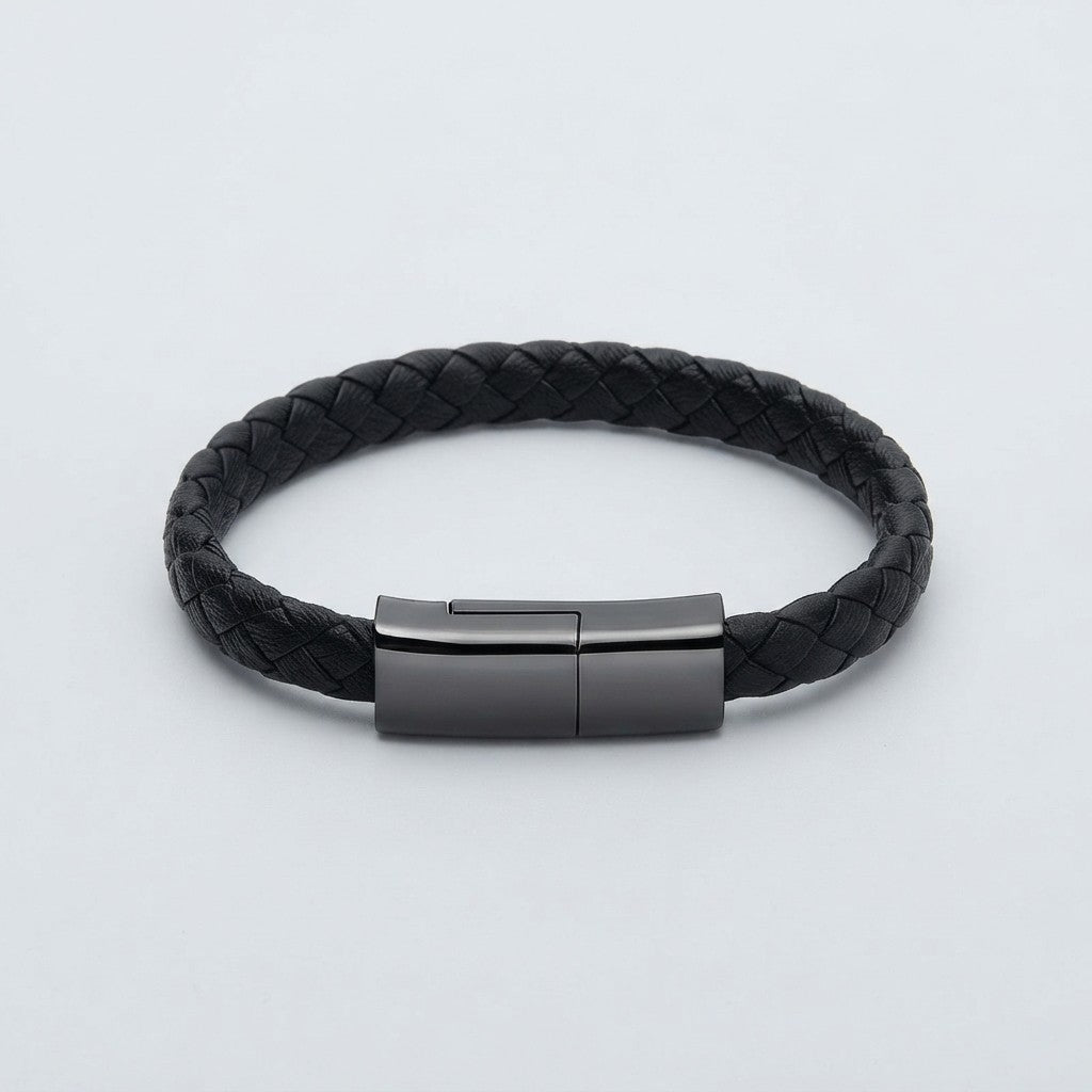 Braided Leather Bracelet Charger