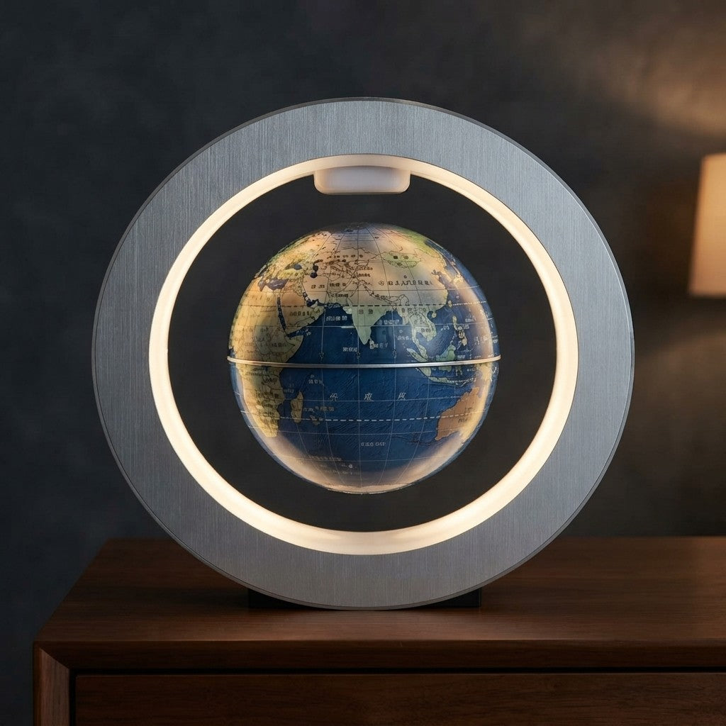 Floating Magnetic Levitation World Map Globe