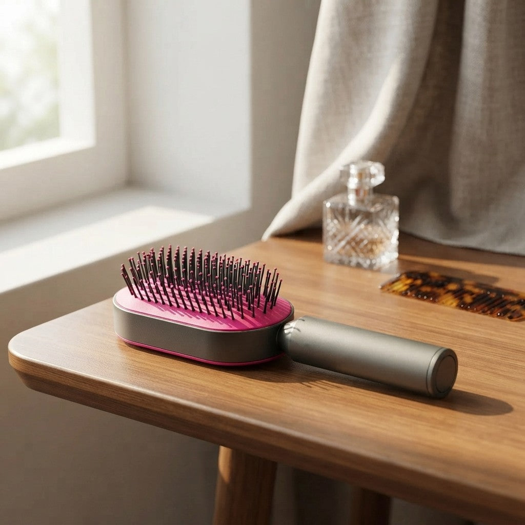 Self-Cleaning Massage Hair Brush